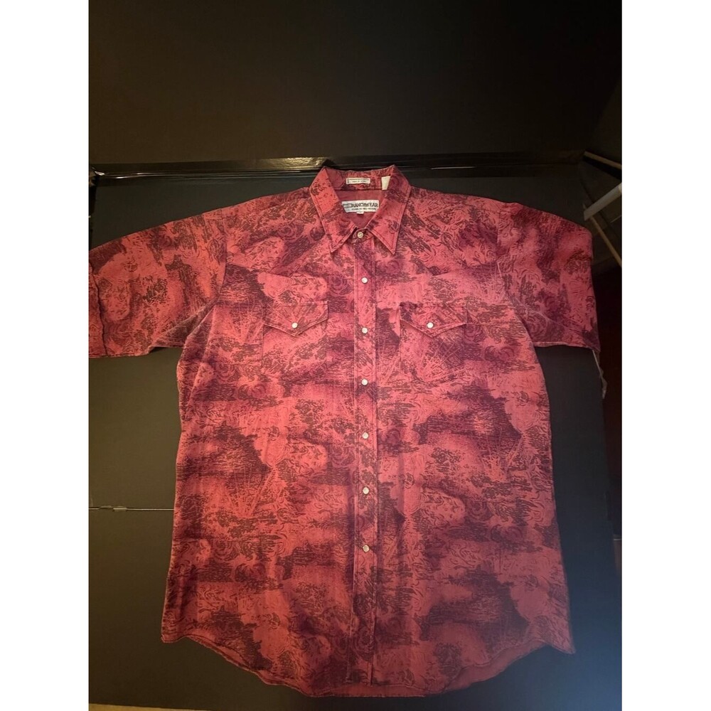 Corral West Ranchwear Men’s 17 Red Western Pearl Snap Shirt – Vintage Korea